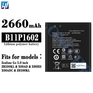 Asus Zenfone için 2660mAh 3.8V cep telefonu Li-Ion pil B11P1602 zbzbx00ad zbadc pil gitmek - Product Image 2