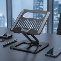 Support pour ordinateur portable, support ergonomique pour ordinateur portable, pliable, réglable, en aluminium, pour la maison et le bureau