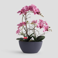Blumen-Orchideen-Bausatz Künstliche Blumen Bonsai für Erwachsene Frauen Zimmerpflanzen Heim- und Bürodekoration Muttertag Geburtstagsgeschenk