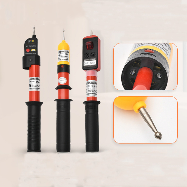 TIDPOWER Fiberglass Telescopic High Voltage Electroscope Audible Visual 35kV Sound Light Alarm Voltage Detector