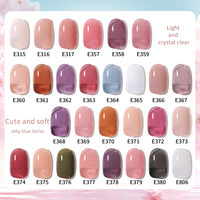 Ventes directes d'usine Marque privée Vernis à ongles naturel en gel gelée semi-permanent translucide