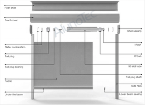 <span class=keywords><strong>Tende</strong></span> a Rullo in PVC per Esterni Oscuranti, <span class=keywords><strong>Tende</strong></span> Elettriche Automatiche Motorizzate per Esterni, Parasole per Balconi - Product Image 4