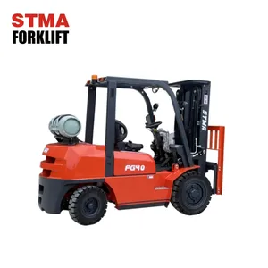 STMA forklift propane gas 3tonne 3.5tonne 4tonne lpg forklift with 5500mm 3-stage free lift mast and side shifter
