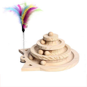 Jouet pour chat plateau tournant en bois massif durable chat menthe câlin bâton chat auto félicitation griffoir - Product Image 6