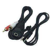 Wasserdichtes Audiokabel DC3,5 mm Buchse auf 2RCA Stecker 3,5 mm Aux MP3-Player