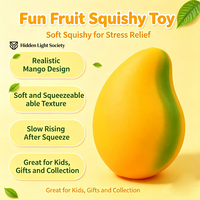 Jouet anti-stress réaliste en TPR souple en forme de mangue, balle à presser, jouet extensible pour soulager l'anxiété et la décompression