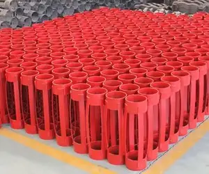 Spiral dan Biasa Casing Centralizer untuk Ladang Minyak Baja Karbon Warna Bahan Energi Asal Tipe Ukuran Industri Produk Pertambangan