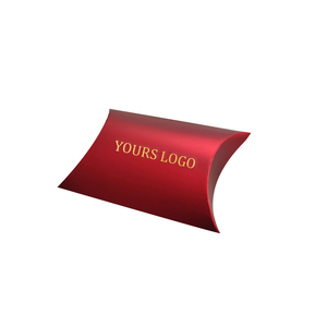 Cajas de recuerdos de boda Nombres personales aceptables Imprimir su logotipo Personalización Pequeño regalo Embalaje Forma De Almohada Cajas de dulces Rojas - Product Image 1