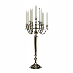 Candélabre en métal à cinq bras, qualité supérieure, fait à la main, design traditionnel, décoration de mariage, candélabre de luxe - Product Image 1