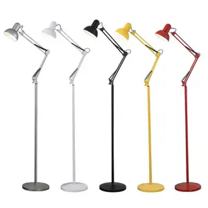 Swing Arm Standing Simple Design E27 Incandescent Bulb Metal Base Angel Lamp Living Room Office Floor Lamp