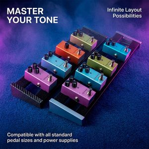 Plaque de pédalier pour effets de guitare en fibre de carbone, légère et haute résistance, pour scène et studio - Product Image 1
