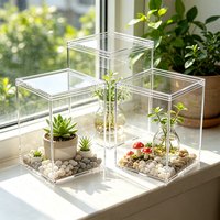 Boîte de rangement en acrylique transparente sur mesure, vitrine de collection en acrylique, polie, durable, 3 mm, boîte cadeau transparente