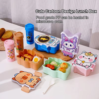 Boîte à lunch scolaire pour enfants avec 3 compartiments, en plastique durable et écologique, compatible micro-ondes, logo personnalisable