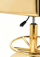 Chaise de casino de luxe réglable avec base dorée, chaise confortable pour croupier et joueur VIP