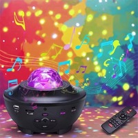 Projecteur LED musical laser intelligent avec design moderne pour salon, effet ciel étoilé