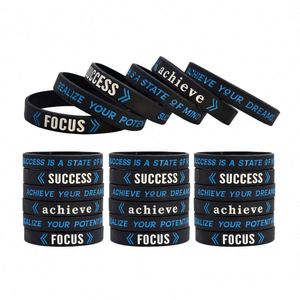 Bracelets en silicone personnalisés en gros pour la motivation et la concentration – Le succès à portée de main - Product Image 4