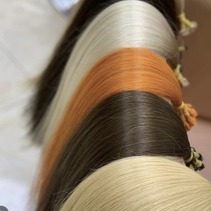 Extensions de cheveux humains vierges vietnamiens 100% Remy Double Drawn Dream Hair DR01 100g, trame double cousue à la machine, blond décoloré, sur mesure - Product Image 1