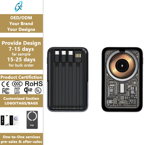 <span class=keywords><strong>Batterie</strong></span> <span class=keywords><strong>externe</strong></span> ultra-fine 10000 mAh à charge rapide magnétique avec câble de charge intégré, chargeur portable <span class=keywords><strong>pour</strong></span> téléphones mobiles - Product Image 1
