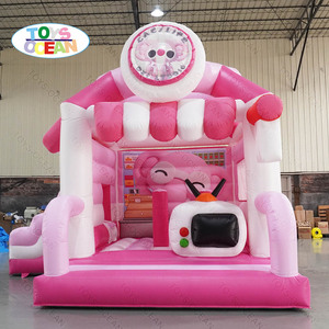 Château gonflable commercial personnalisé, grand éléphant, combo toboggan, trampoline, adapté à la <span class=keywords><strong>location</strong></span> de fête pour enfants - Product Image 3