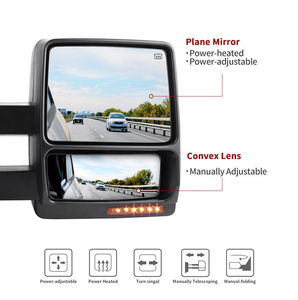 High Quality for F150 2004-2006 Car Rearview <b>Mirror</b> Power Heated Turn Signal with Towing Black New Condition 1 Year Warranty - Product Image 2
