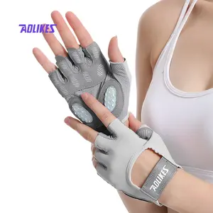 Gants de Fitness demi-doigt protecteur de paume de main femmes hommes avec Support de poignet Crossfit entraînement puissance haltérophilie
