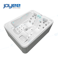 Joyee Baignoire Spa Rectangulaire Autoportante d'Extérieur en Acrylique US pour Hôtels et Villas, Bain à Remous Massant pour 3 Personnes