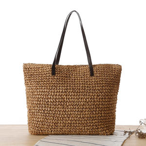 <span class=keywords><strong>Sac</strong></span> en paille tissé en gros pour femme, <span class=keywords><strong>sac</strong></span> fourre-tout décontracté d'extérieur, <span class=keywords><strong>sac</strong></span> à bandoulière tendance et abordable - Product Image 2