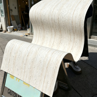 Panneaux muraux en pierre artificielle texturée 3D, pierre flexible, travertin souple, grandes dalles, décoration extérieure