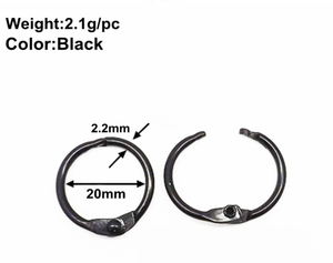 Yiwang ห่วงรัดหนังสือทรงหลวมโลหะสีดำขนาด0.75นิ้วสำหรับโฮมออฟฟิศและโรงเรียน - Product Image 3