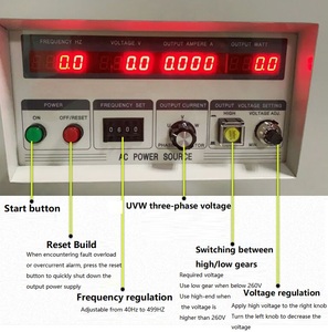 Fuente de Alimentación de Corriente Alterna Trifásica y Monofásica de Frecuencia Variable y Voltaje Variable - Product Image 6