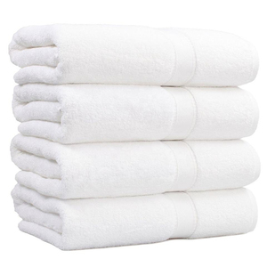 Serviettes <span class=keywords><strong>de</strong></span> <span class=keywords><strong>bain</strong></span> blanches QUNZHEN 70 140 <span class=keywords><strong>600g</strong></span>, serviettes <span class=keywords><strong>de</strong></span> <span class=keywords><strong>bain</strong></span> <span class=keywords><strong>de</strong></span> luxe en coton pour hôtel - Product Image 5