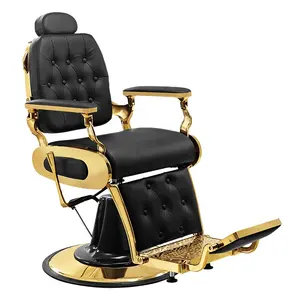 Friseursalon Ausrüstung Möbel schwarzer Stuhl Barbershop Hochleistungs-hydraulischer Barbier-Stuhl
