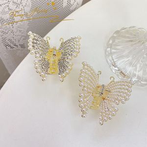 Accessoires <span class=keywords><strong>pour</strong></span> cheveux <span class=keywords><strong>pour</strong></span> femmes européennes Tracy & Herry, strass brillants, tempérament diamant, <span class=keywords><strong>perle</strong></span>, métal, pinces à cheveux, pinces - Product Image 4