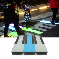 Nouvelle Arrivée : Piste de Danse Piano Sensorielle RGB avec Connexion par Câble, en Plastique ABS, Contrôle par Détection de Poids Intégré pour Jeu de Mariage