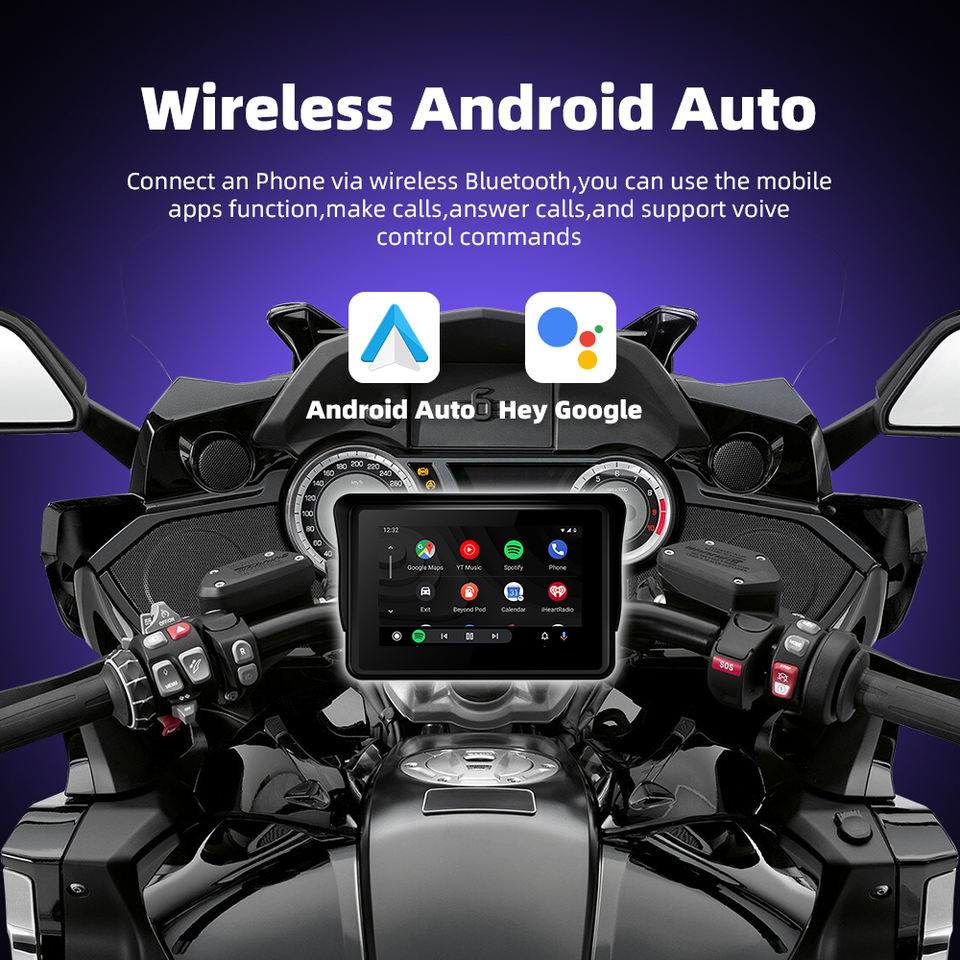 EKIY New 5 Inch Moto Display Screen Portable Motorcycle Monitor Support ...