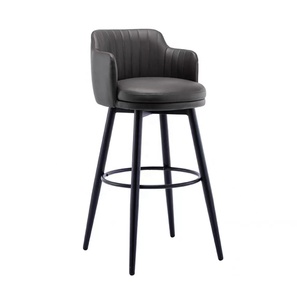 <span class=keywords><strong>Tabouret</strong></span> <span class=keywords><strong>de</strong></span> <span class=keywords><strong>bar</strong></span> en cuir avec pieds en métal pour cuisine, café, maison, chaises <span class=keywords><strong>de</strong></span> salle à manger modernes, mobilier commercial - Product Image 4