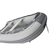Bote Inflable de 10.8 Pies con Suelo de Aluminio Balsa Hinchable Dingui para Pesca Remo Deporte Pontón