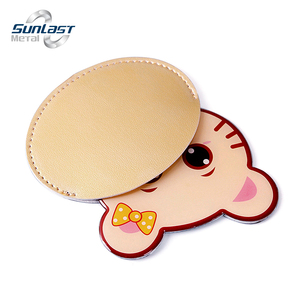 Tùy Chỉnh Mới Gấu Hình Dạng Du Lịch Kim Loại Nhỏ Dễ Thương Nhỏ Gọn Pocket Trang Điểm Gương Mini Thép Không Gỉ Bạc Tay Gương Động Vật - Product Image 3