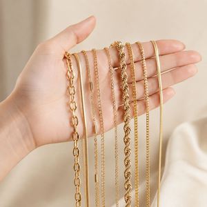 Stainless Steel <b>Necklace</b> <b>Chain</b> Bulk Hypoallergenic Waterproof Tarnish Free Jewelry 18K Gold Plated PVD <b>Chains</b> <b>Necklace</b> - Product Image 6