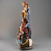 Statue religieuse de la Sainte Famille en résine, 18,5 cm de haut, peinte à la main, objet de collection, figurine de la Nativité catholique de Noël