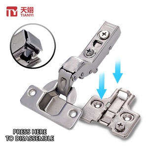 Factory Direct Sales of High Quality Stainless Steel <b>Soft</b> <b>Closing</b> Adjustable Detachable <b>Hinges</b> for <b>Cabinets</b> Kitchen Bedroom Use - Product Image 4