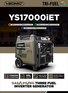 Générateurs électriques 17 kW 17000 Watts, générateur tri-énergie (gaz naturel, électrique), générateur portable 230 V/380 V, générateur à onduleur - Product Image 3