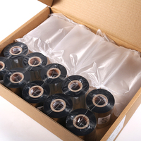 Cinta de Transferencia Térmica Personalizada de 110x300m, Cinta de Resina de Cera para Impresora de Códigos de Barras, para Impresión de Etiquetas de Alimentos y Cosméticos
