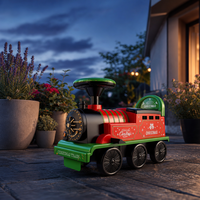 Train électrique d'extérieur pour enfants avec rails, lumières et musique, jouets à encastrer, vente en gros
