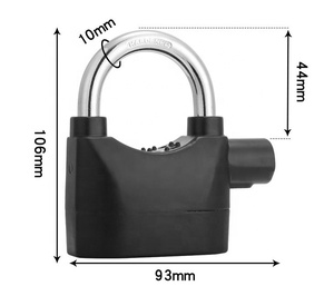 Cerradura de Alarma 110dba, Sistema de Seguridad Universal <span class=keywords><strong>Antirrobo</strong></span> <span class=keywords><strong>para</strong></span> Puerta, Motor, Bicicleta, Candado con 3 Llaves - Product Image 2