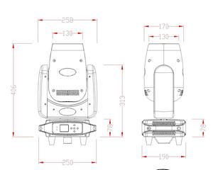 Chùm tại chỗ rửa 200W LED di chuyển đầu chiếu sáng LED di chuyển đầu 7 tĩnh 6 xoay gobos + 18 lăng kính - Product Image 5