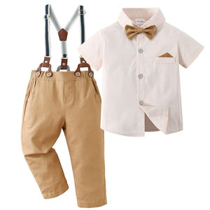 HONGBO nuovo arrivo 2 pezzi set completo bambino primavera autunno abito <span class=keywords><strong>da</strong></span> <span class=keywords><strong>cerimonia</strong></span> per bambini set <span class=keywords><strong>abbigliamento</strong></span> per bambini ragazzo 6-12 mesi con papillon - Product Image 1