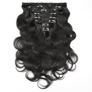 Extensiones de <span class=keywords><strong>Cabello</strong></span> Natural Brasileño Remy con Clip, Estilo Europeo Americano, Color Natural, <span class=keywords><strong>Cabello</strong></span> Humano Real - Product Image 5