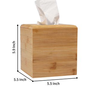 Cajas de Almacenamiento de Papel de Bambú Natural WDF, Caja de Pañuelos Moderna y Ecológica para Cocina y Baño - Product Image 2