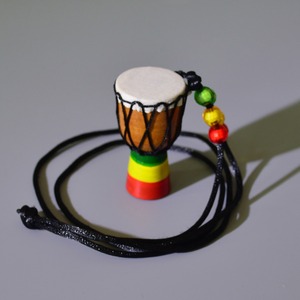 Wholesale musical gift pendants,Tour Souvenir Gift Handmade Solid Wood Sheepskin African <b>drum</b> Stitched Pendant - Product Image 4